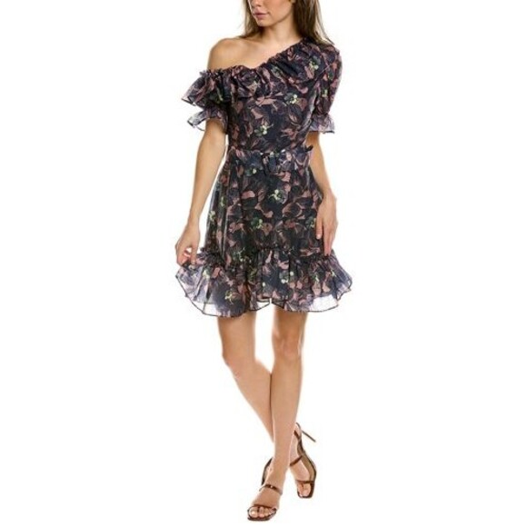 Ted Baker London Hazpin Asymmetric One-Shoulder Dress Size US 10 (9) - Picture 1 of 7